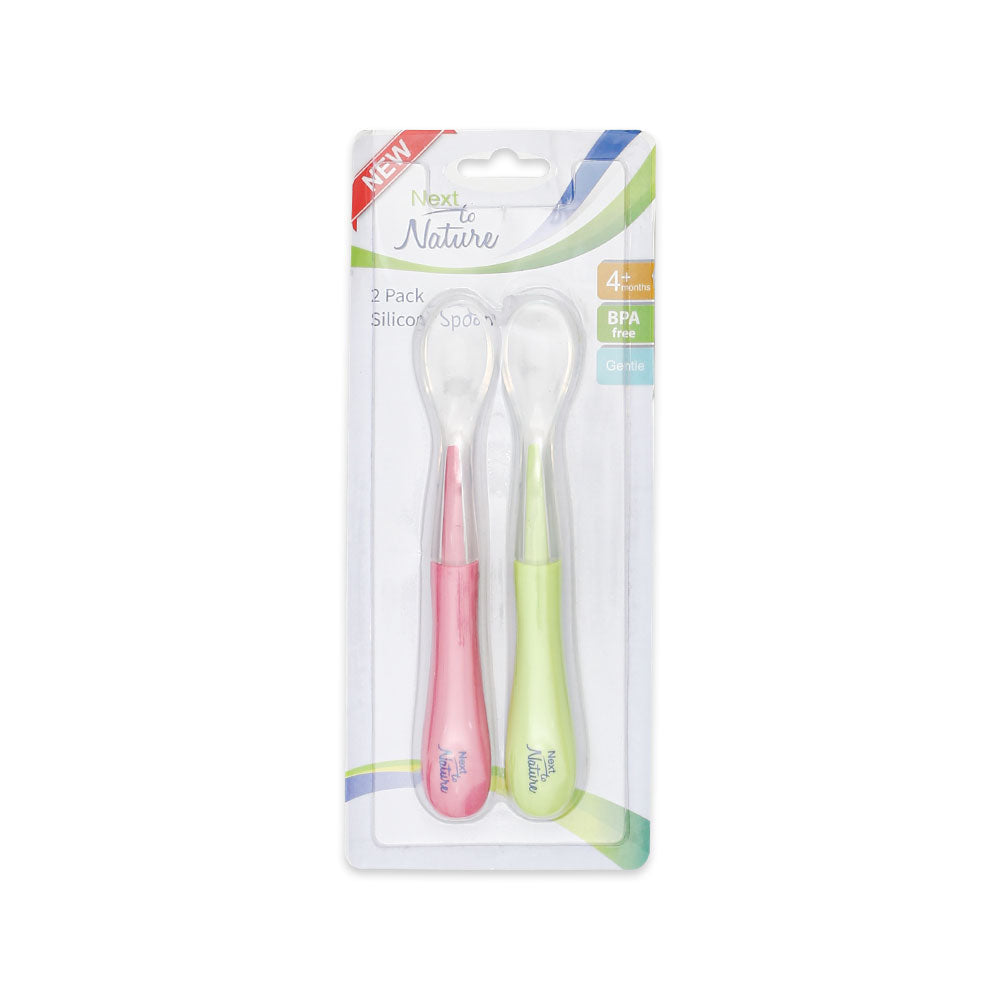 SILICONE SPOON PK-2 PINK & GREEN