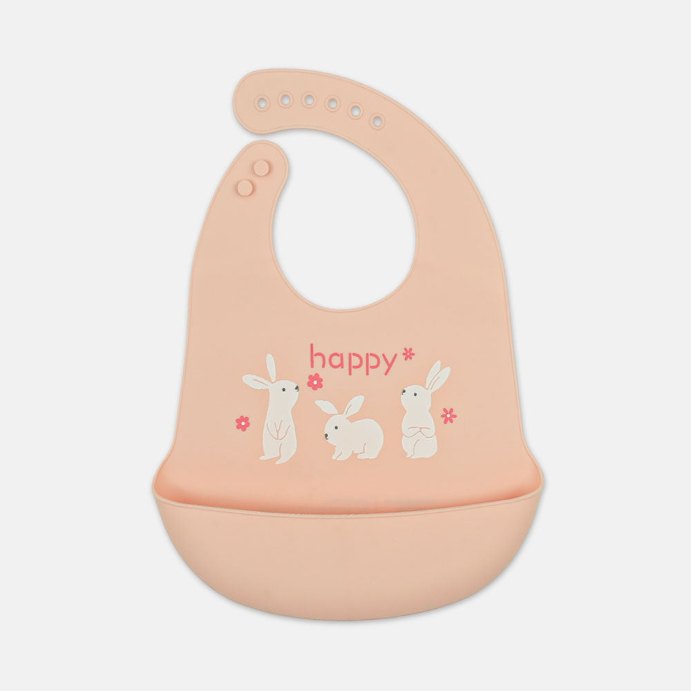 SILICONE BIB ROSY RABBIT