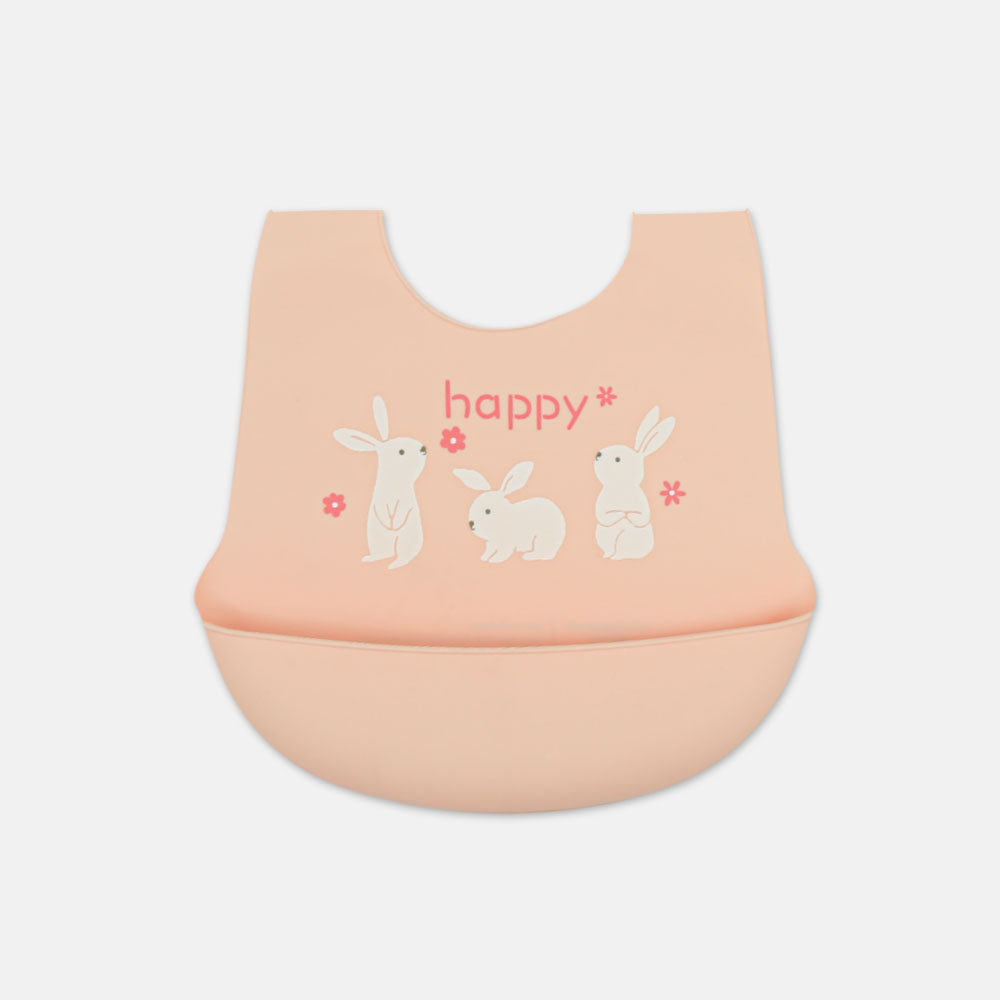SILICONE BIB ROSY RABBIT