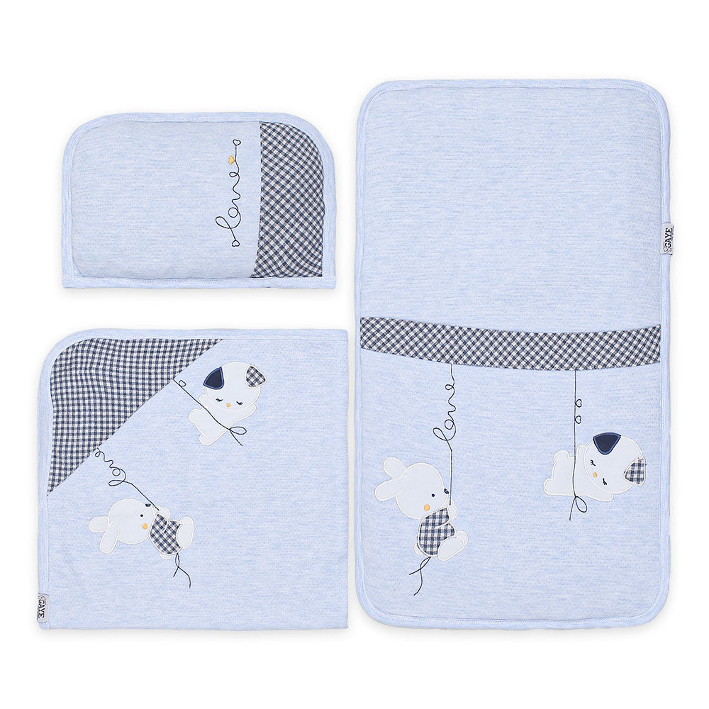 SLEEPING SET BLUE BUNNY & KITTY