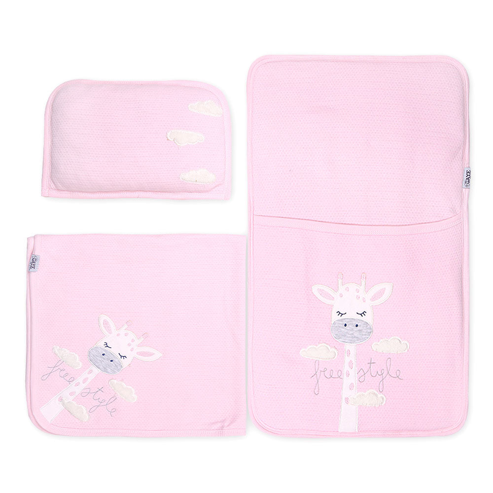 SLEEPING SET PINK GIRAFFE