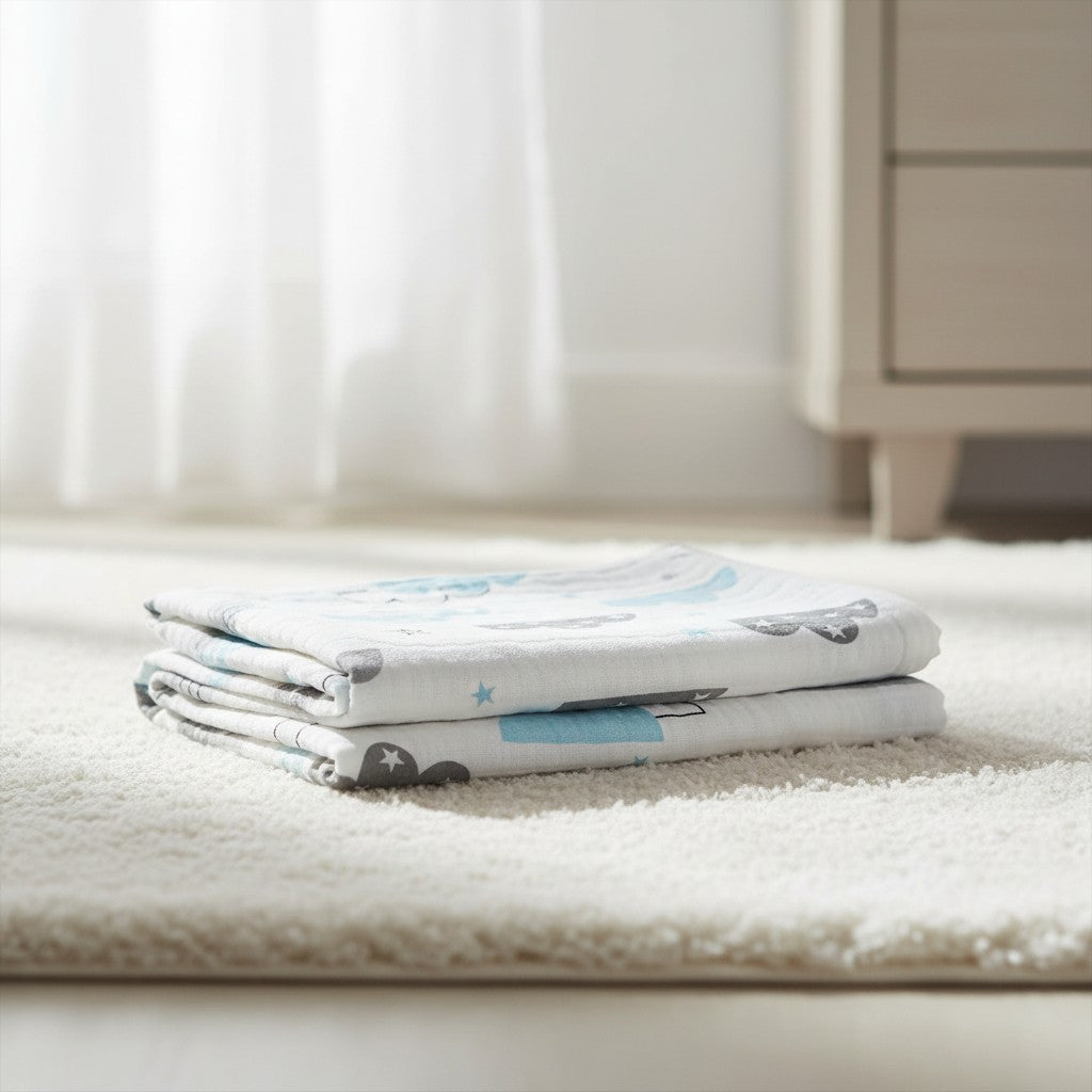 MUSLIN WRAPPING SHEET - CLOUD