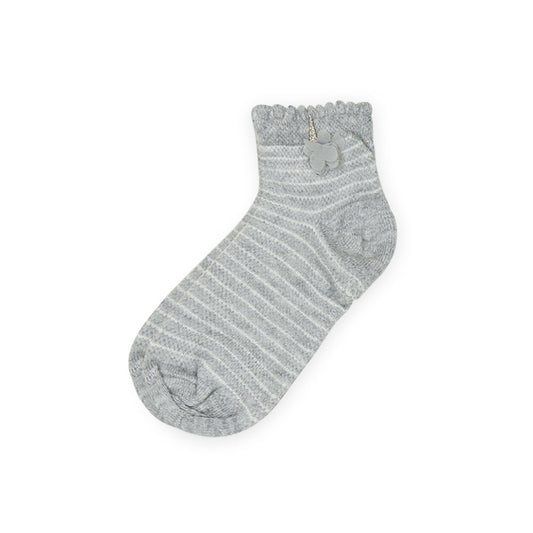 GIRL SOCKS GREY STRIPED