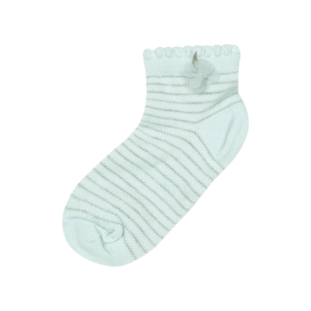 GIRL SOCKS GREEN STRIPED
