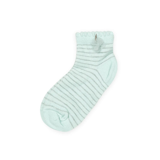 GIRL SOCKS GREEN STRIPED