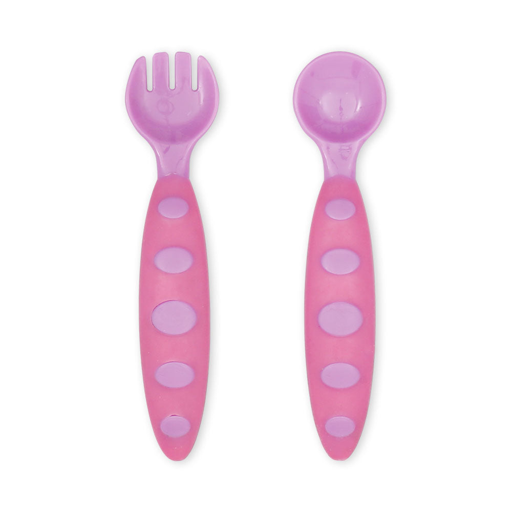SPOON & FORK SET PINK