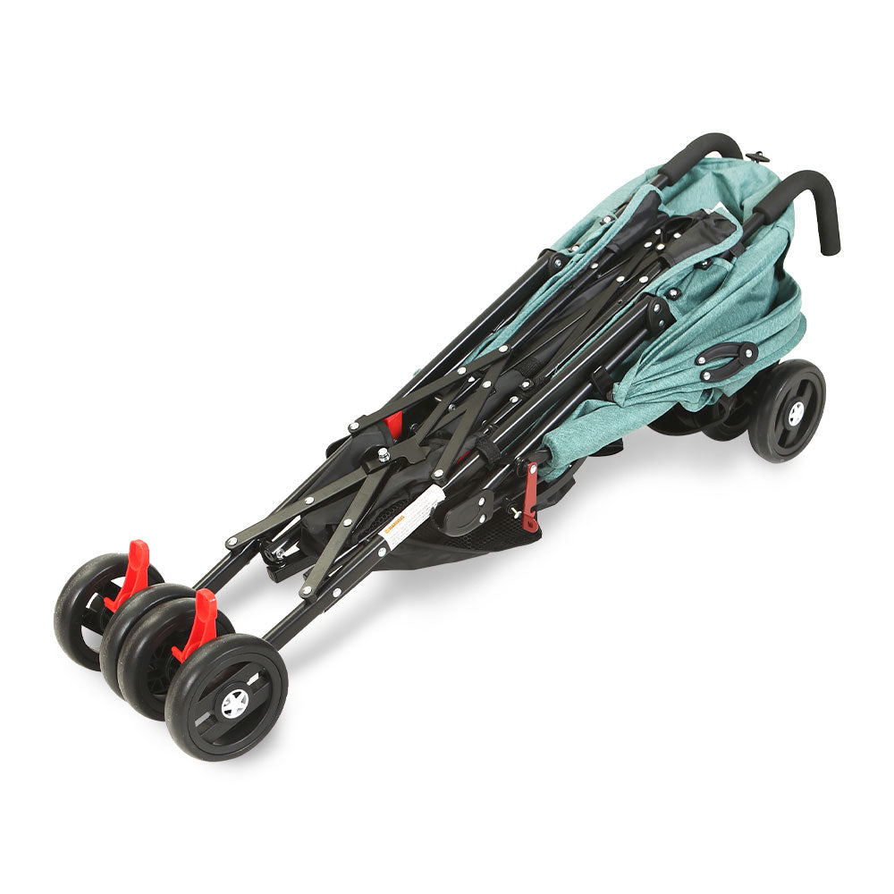 BABY BUGGY TEA GREEN STRIPES
