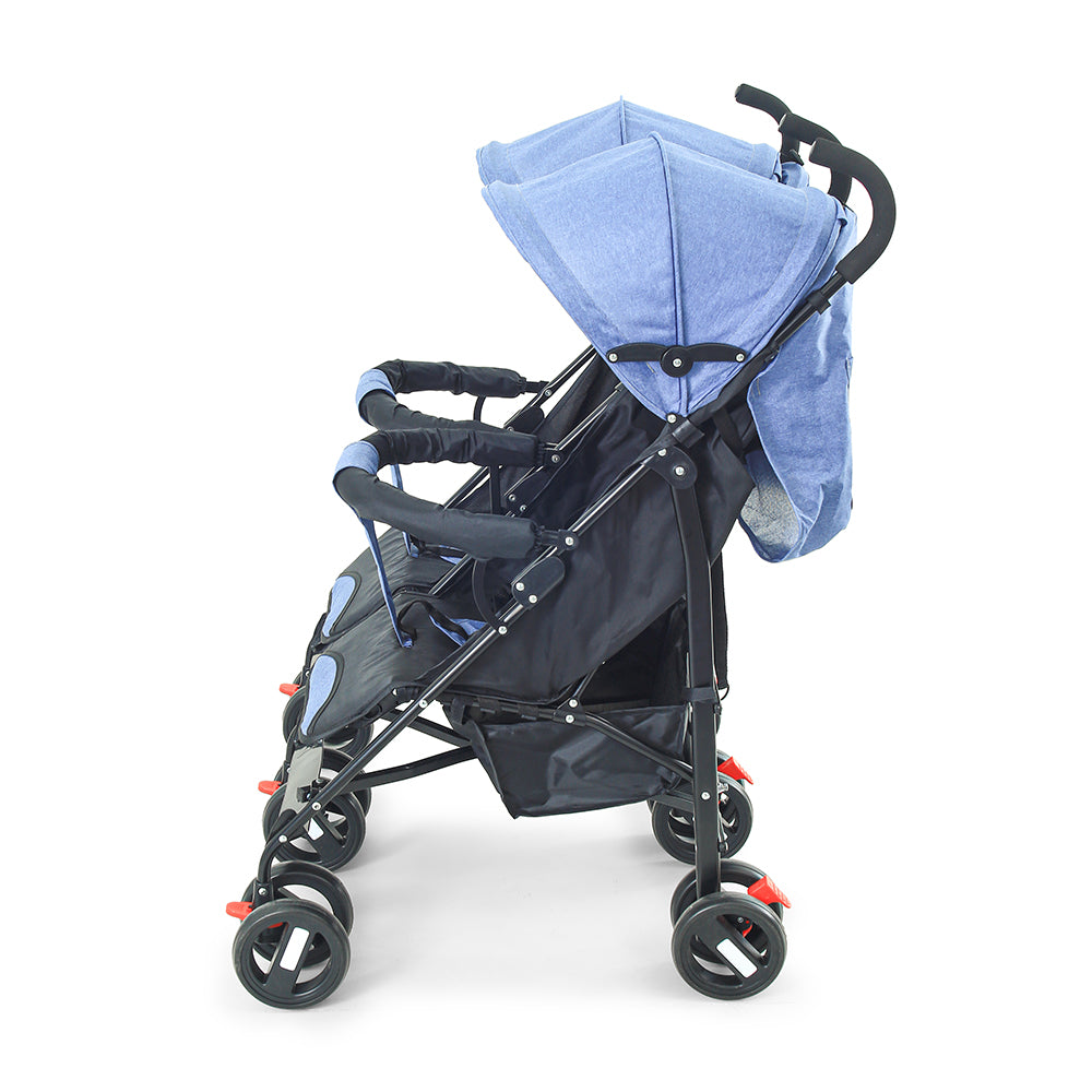 BABY BUGGY FOR TWINS BLUE