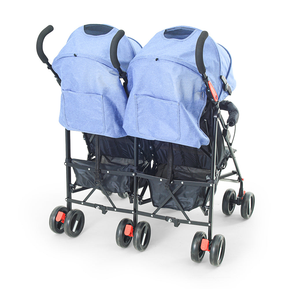 BABY BUGGY FOR TWINS BLUE