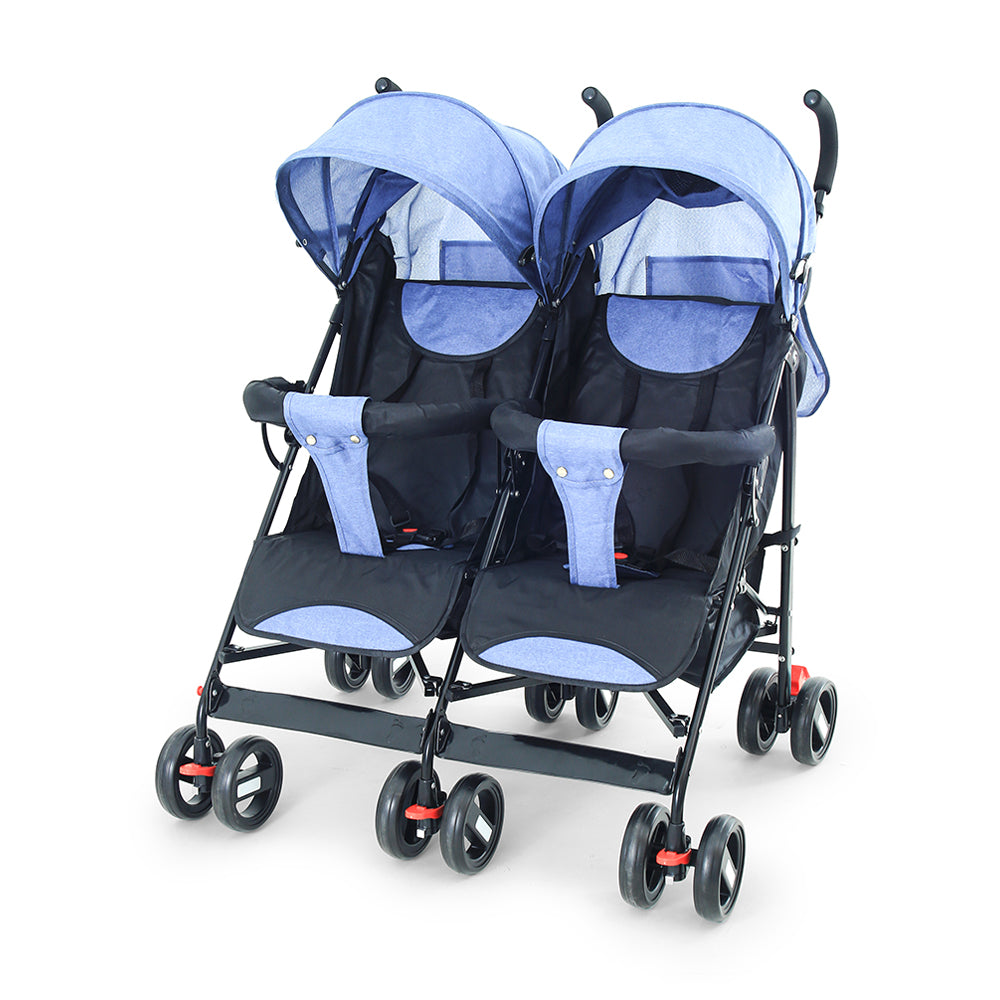 BABY BUGGY FOR TWINS BLUE