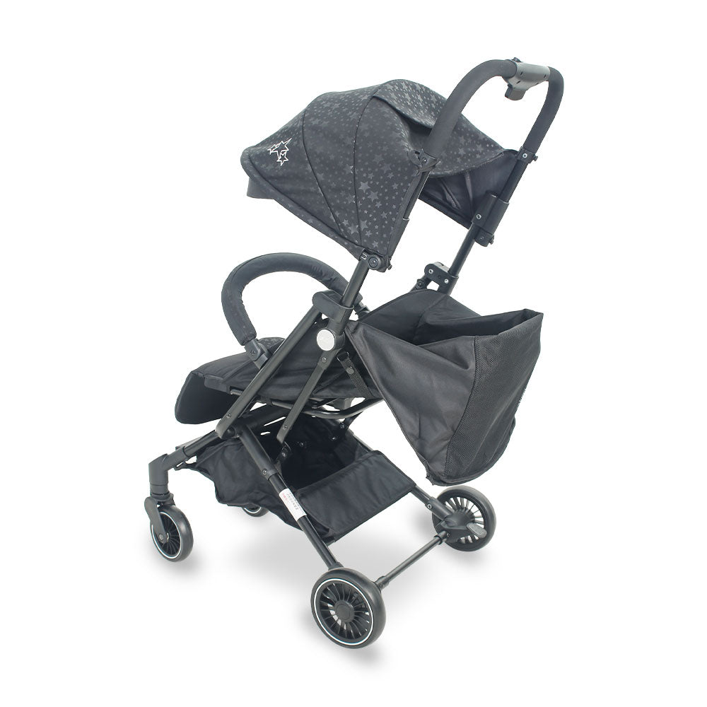 BABY STROLLER BLACK STARS