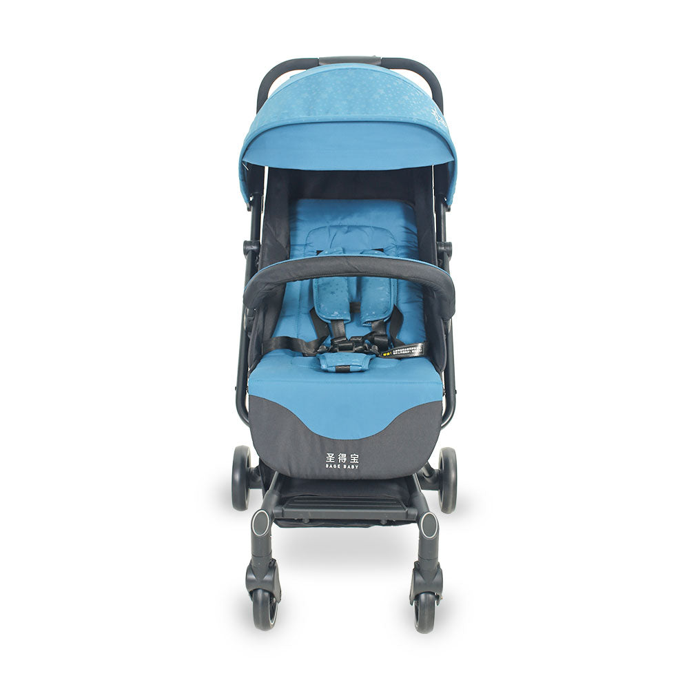 BABY STROLLER GREEN STARS