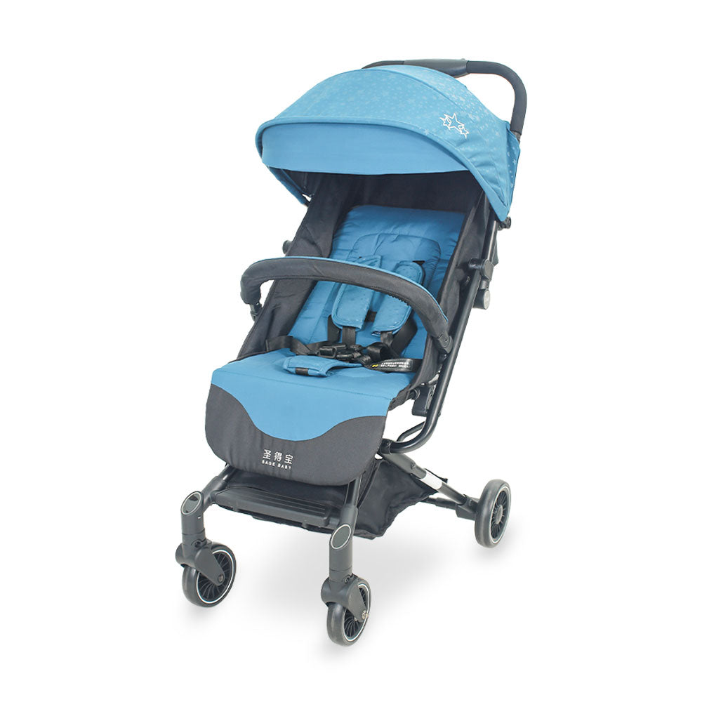BABY STROLLER GREEN STARS
