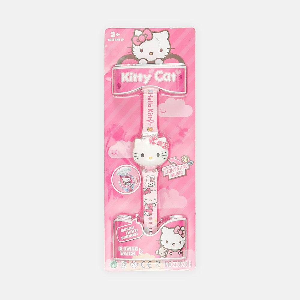 WRIST WATCH KITTY CAT GLOWING