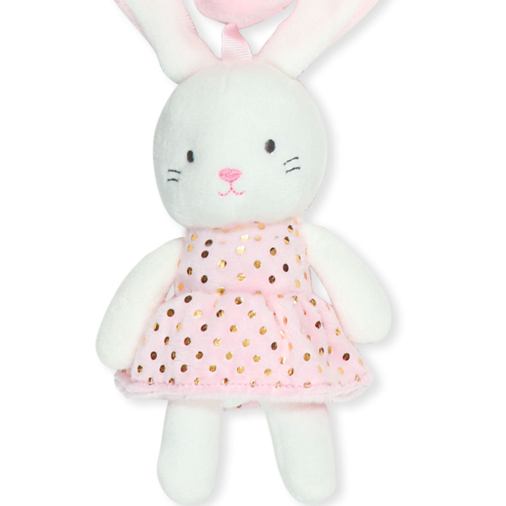STUFF TOY PINK BUNNY PLUSH BELL