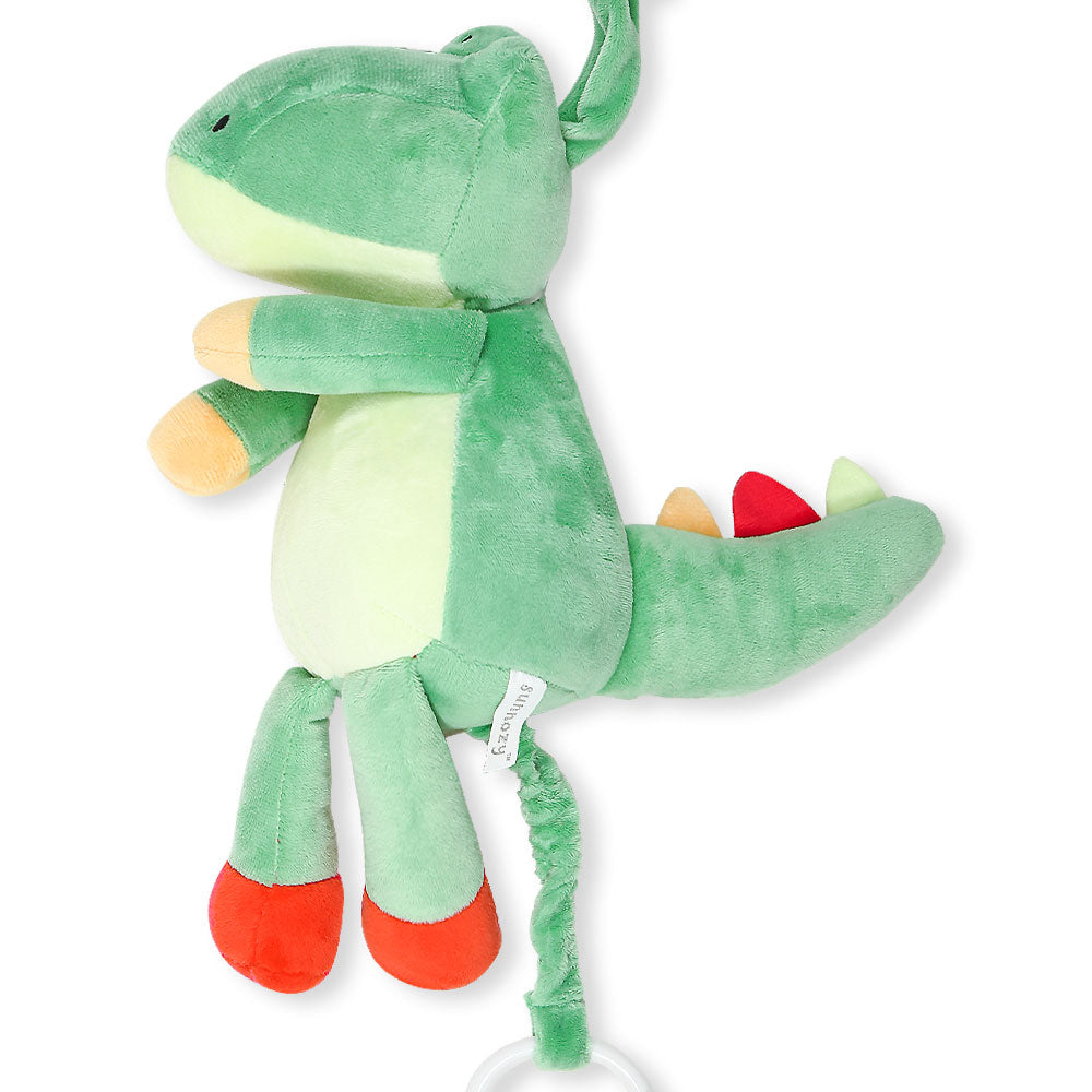STUFF TOY GREEN CROCODILE MUSIC PULL