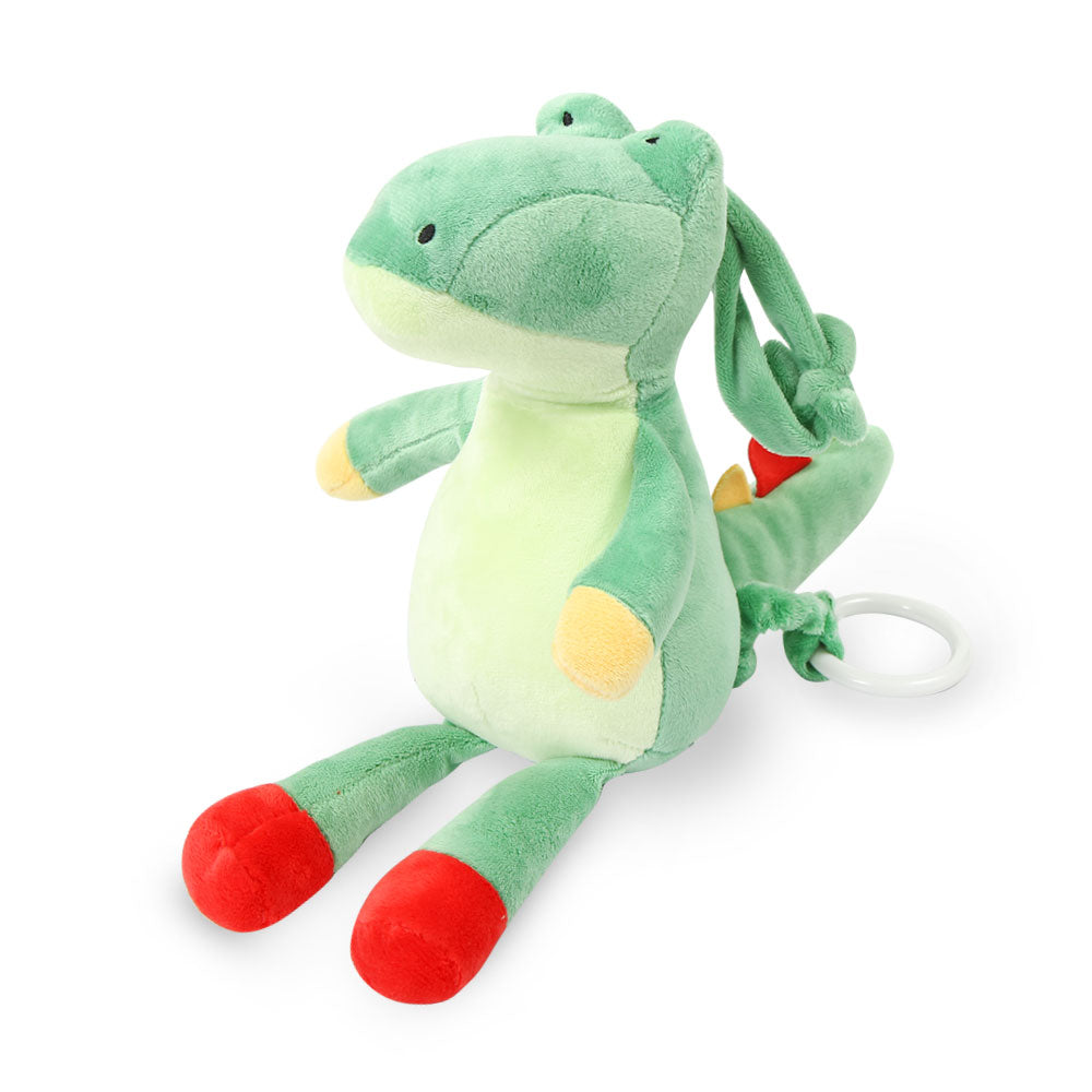 STUFF TOY GREEN CROCODILE MUSIC PULL