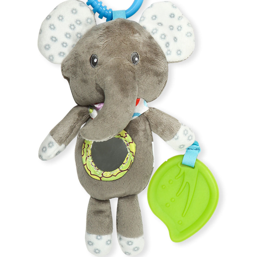 STUFF TOY GREY ELEPHANT PLUSH BELL