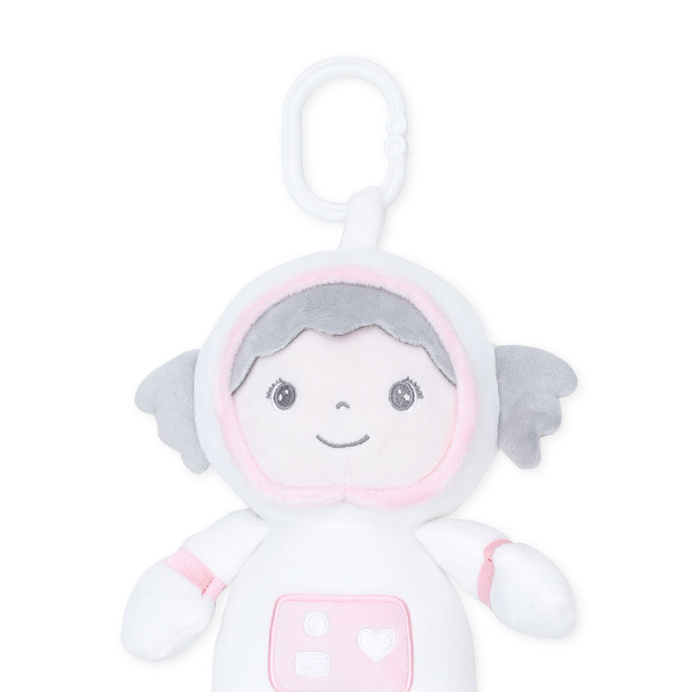 STUFF TOY WHITE PLUSHY ASTRONAUT GIRL MUSICAL