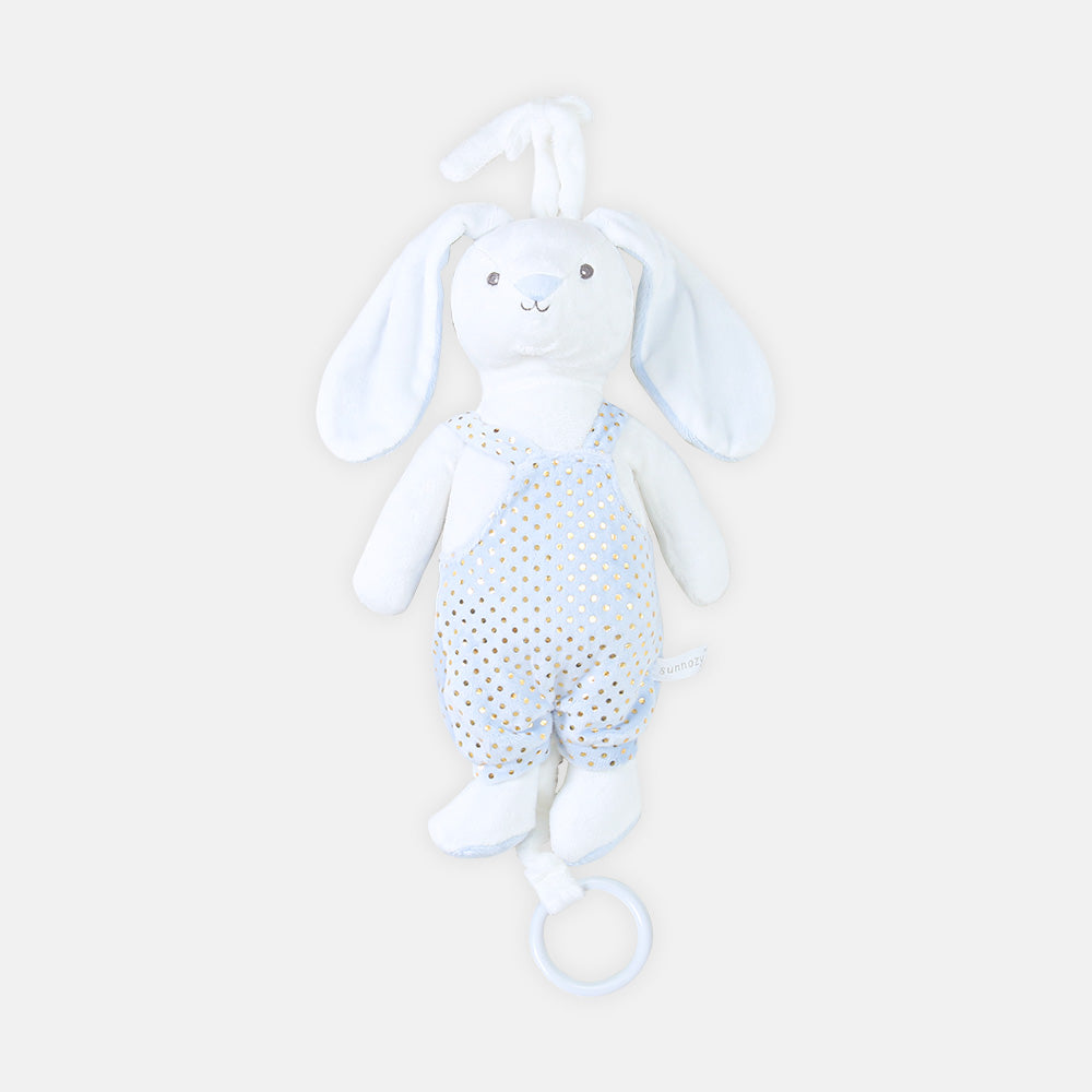 STUFF TOY WHITE & SKY BLUE RABBIT