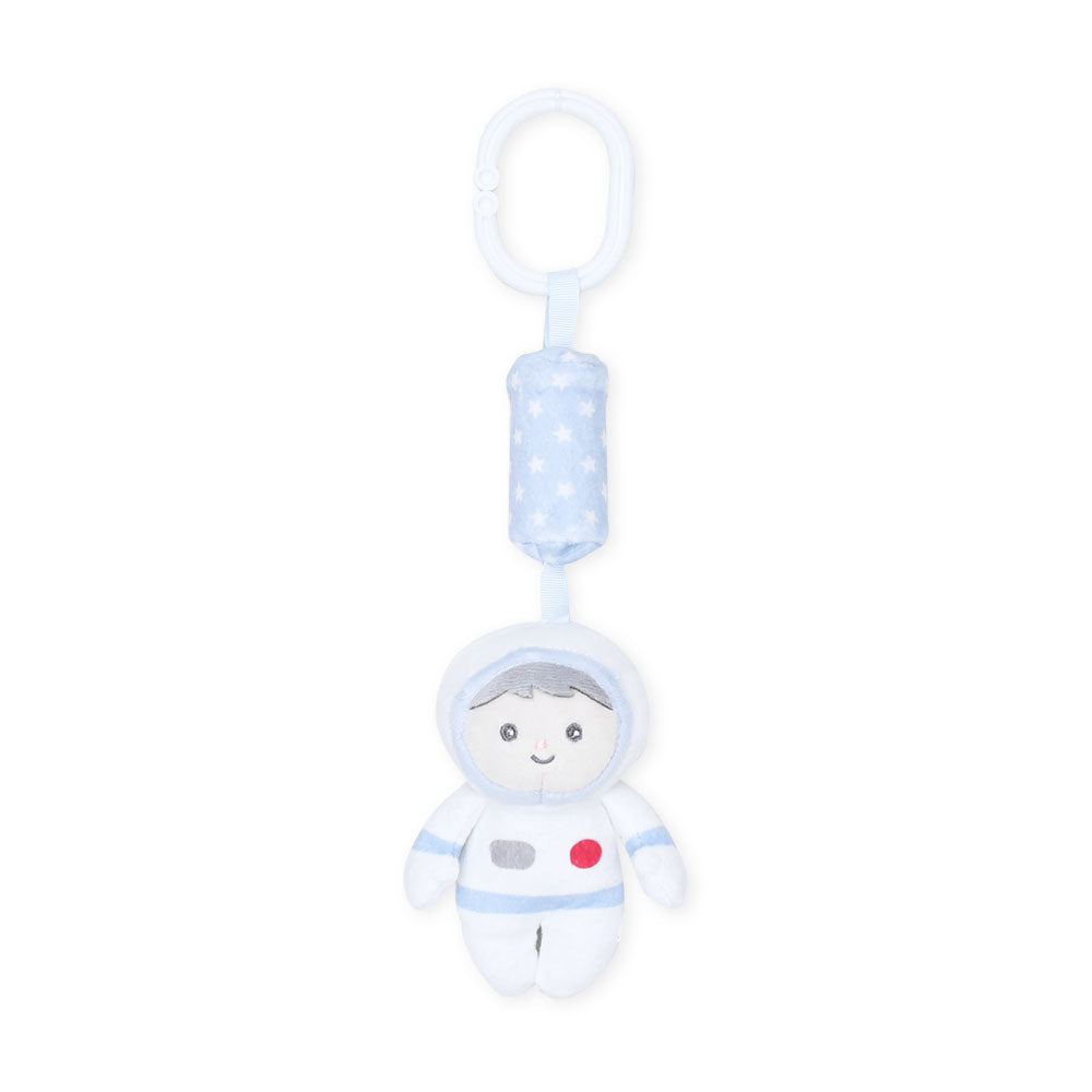 STUFF TOY BLUE ASTRONAUT BEAR HAND BELL