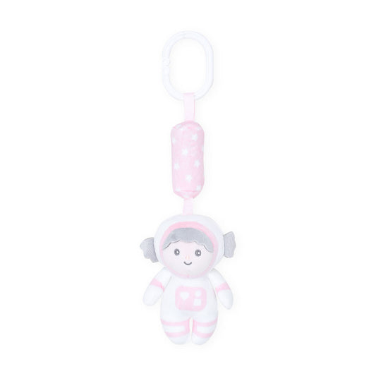 STUFF TOY PINK ASTRONAUT GIRL HAND BELL
