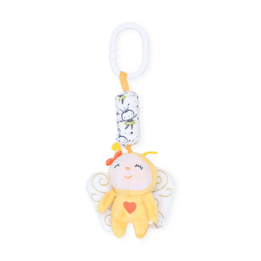 STUFF TOY YELLOW BUMBLE BEE HAND BELL