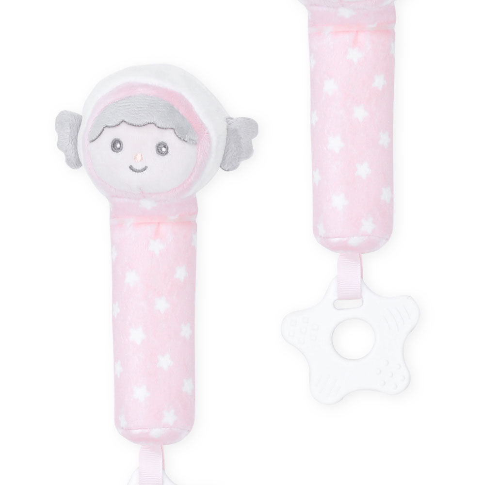 STUFF TOY PINK ASTRONAUT GIRL SQUEAKER