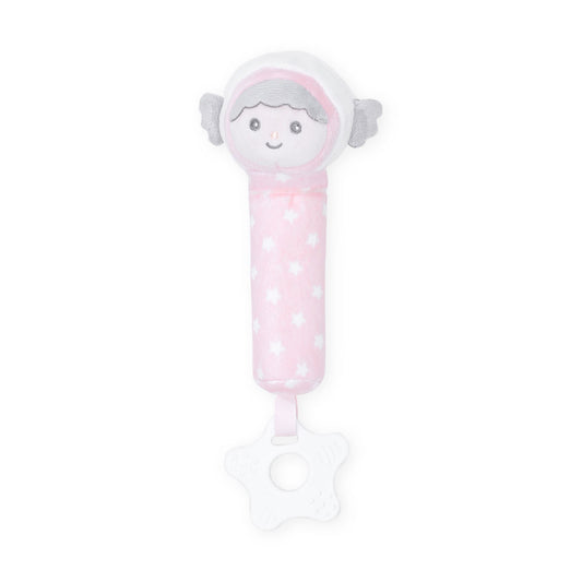 STUFF TOY PINK ASTRONAUT GIRL SQUEAKER