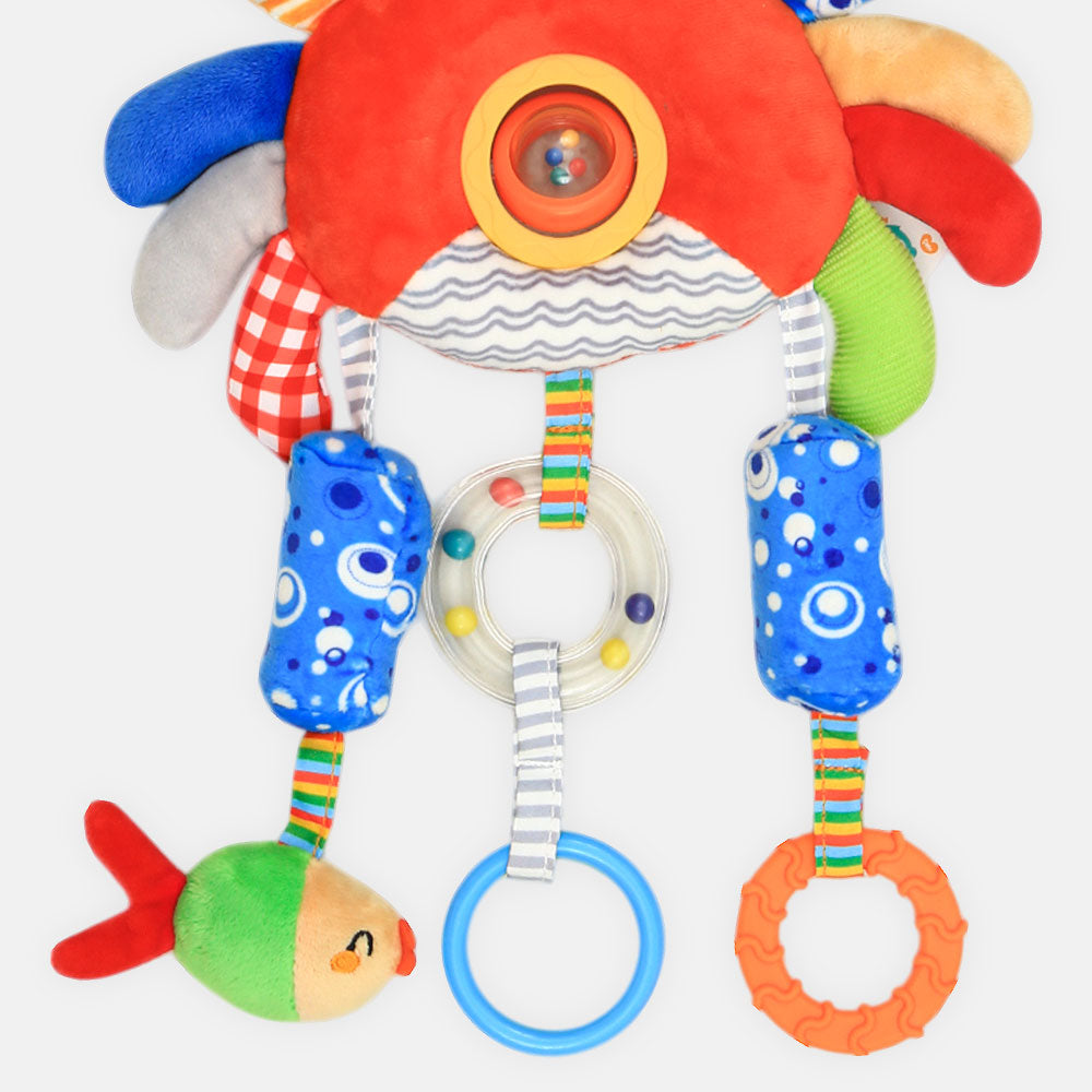 HANGING TOY CRAB PLUSH RATTLE
