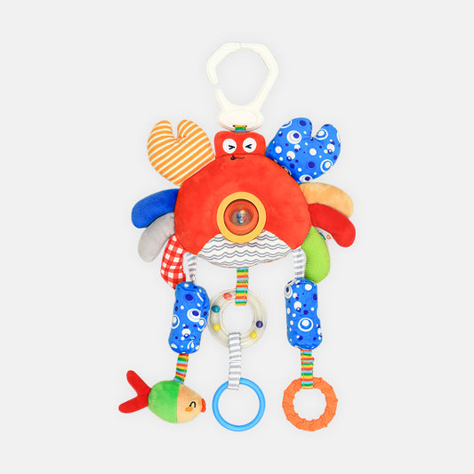 HANGING TOY CRAB PLUSH RATTLE