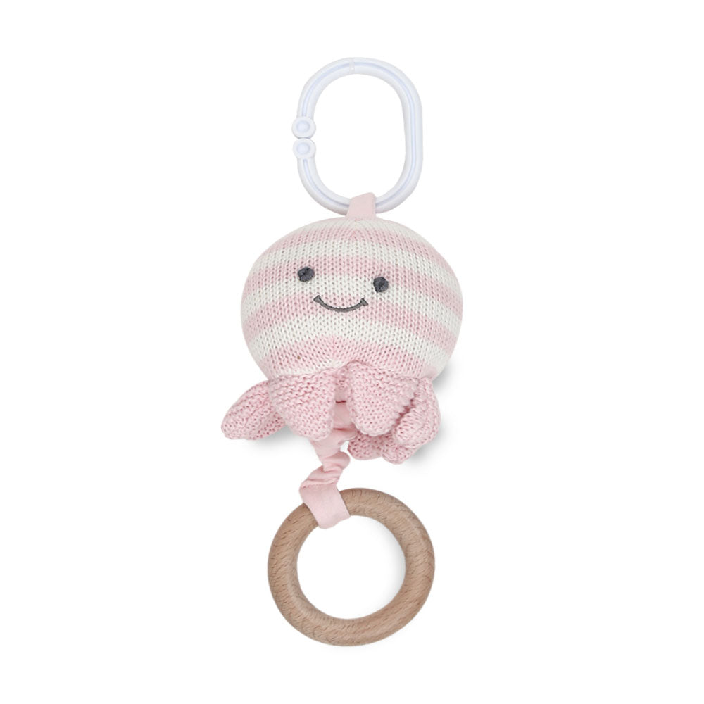 STUFF TOY PINK OCTOPUS PULL EARTHQUAKE PLUSH