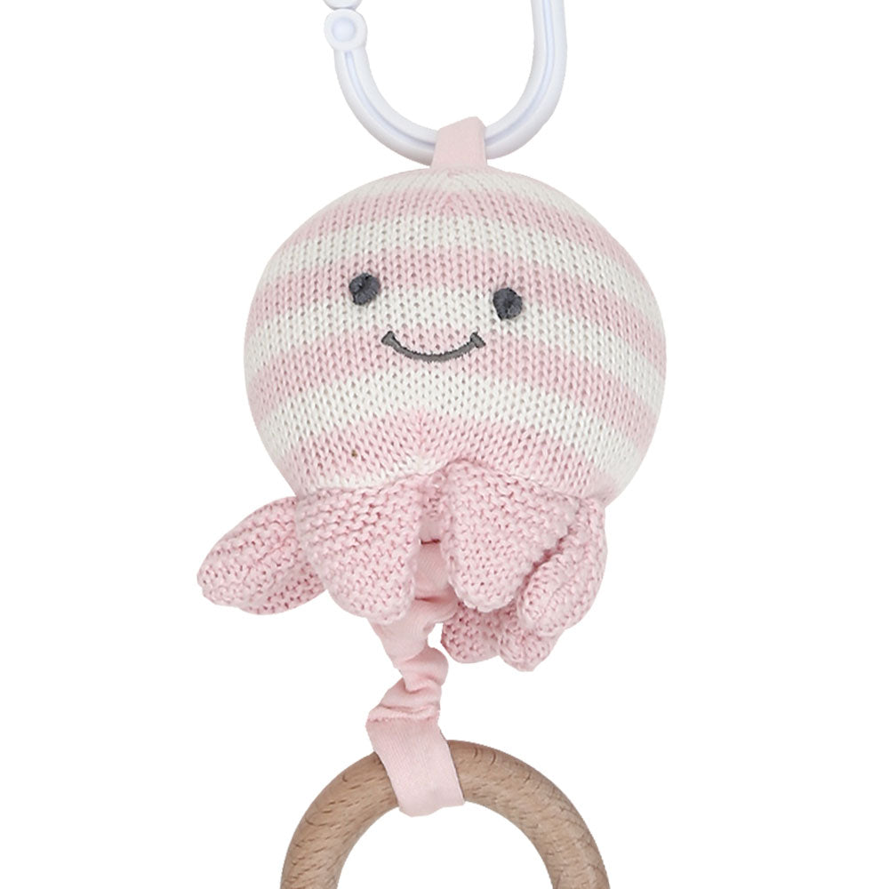 STUFF TOY PINK OCTOPUS PULL EARTHQUAKE PLUSH