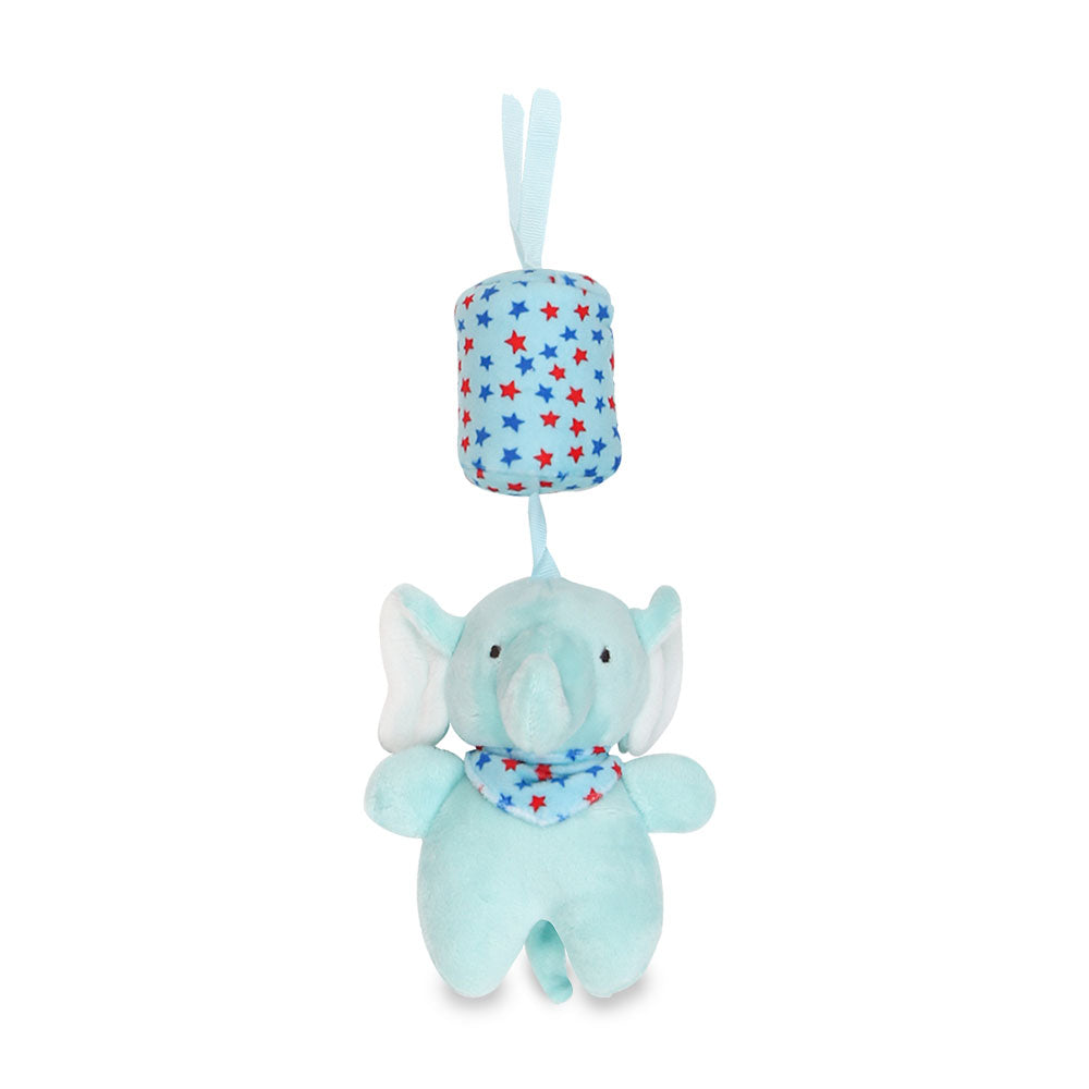 STUFF TOY BLUE BABY ELEPHANT KITTY BELL