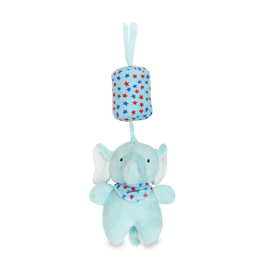 STUFF TOY BLUE BABY ELEPHANT KITTY BELL