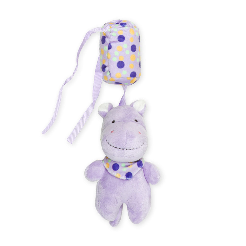 STUFF TOY LAVENDER HIPPO PLUSH BELL