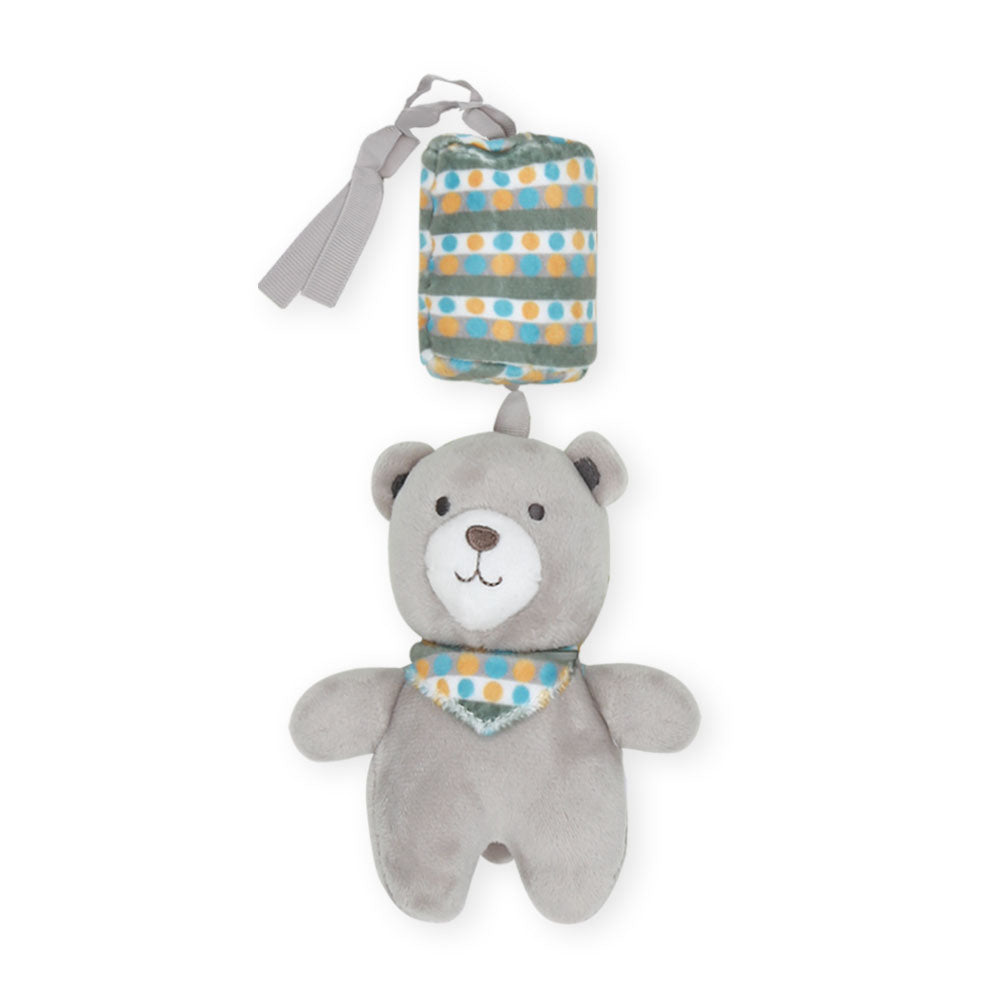 STUFF TOY GREY TEDDY BELL