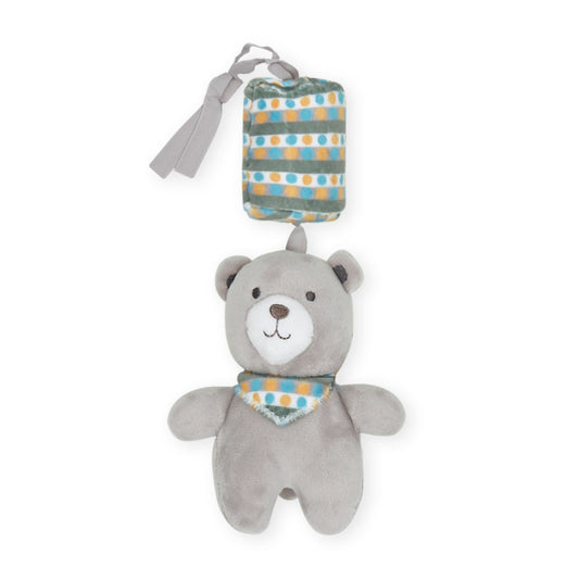 STUFF TOY GREY TEDDY BELL
