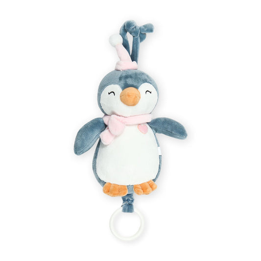 STUFF TOY BLUE PENGUIN MUSIC PULL