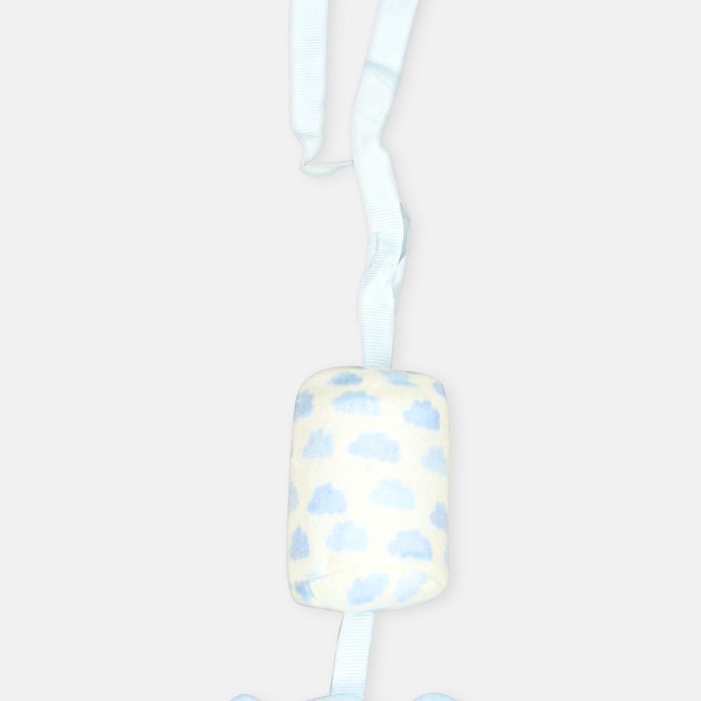 STUFF TOY BLUE TEDDY RATTLE