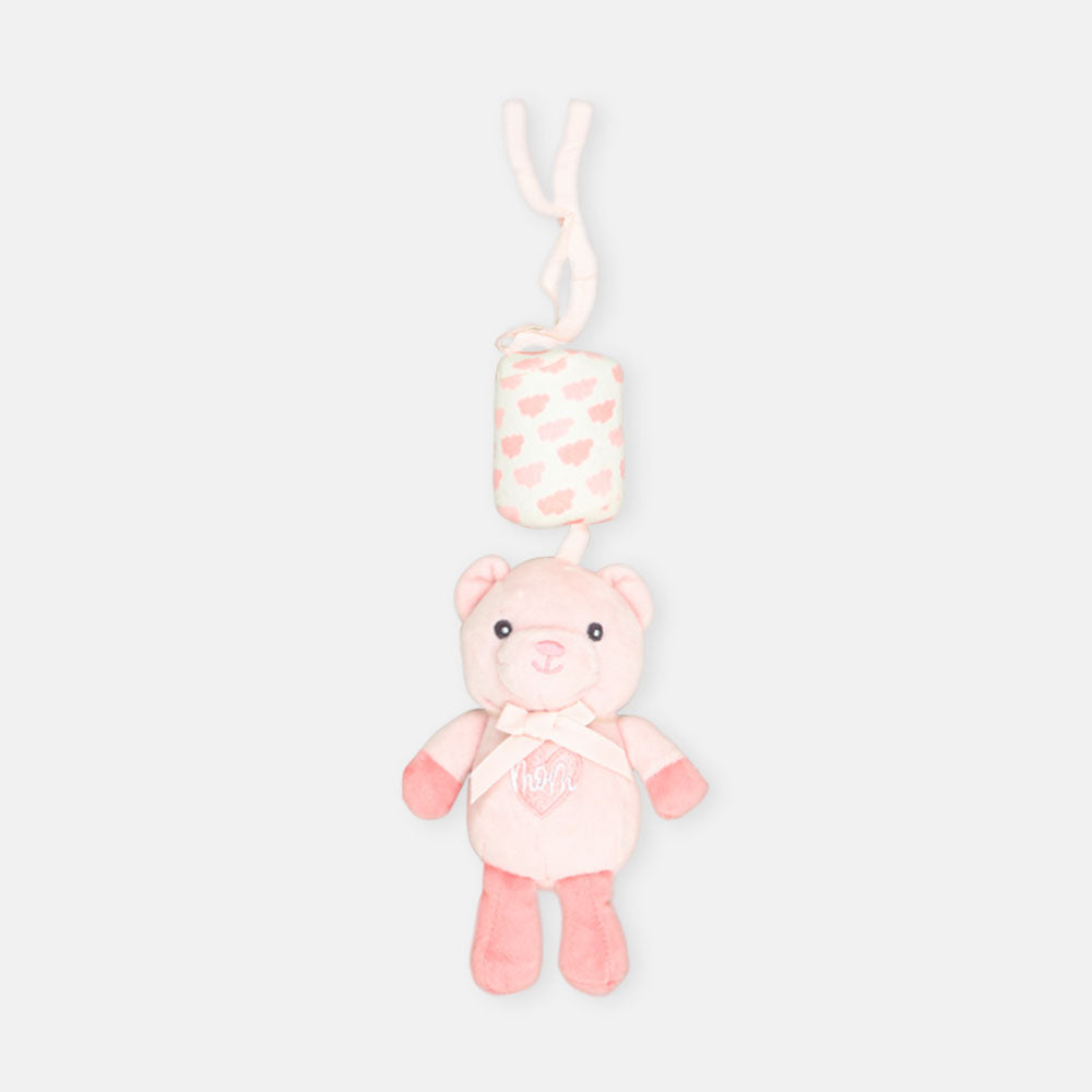 STUFF TOY PINK TEDDY RATTLE