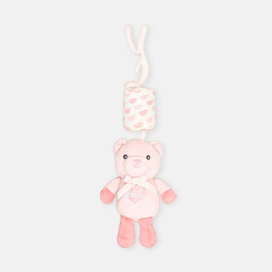 STUFF TOY PINK TEDDY RATTLE