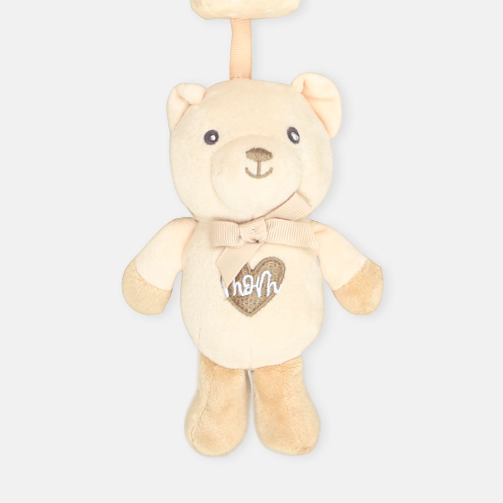 STUFF TOY BEIGE TEDDY RATTLE