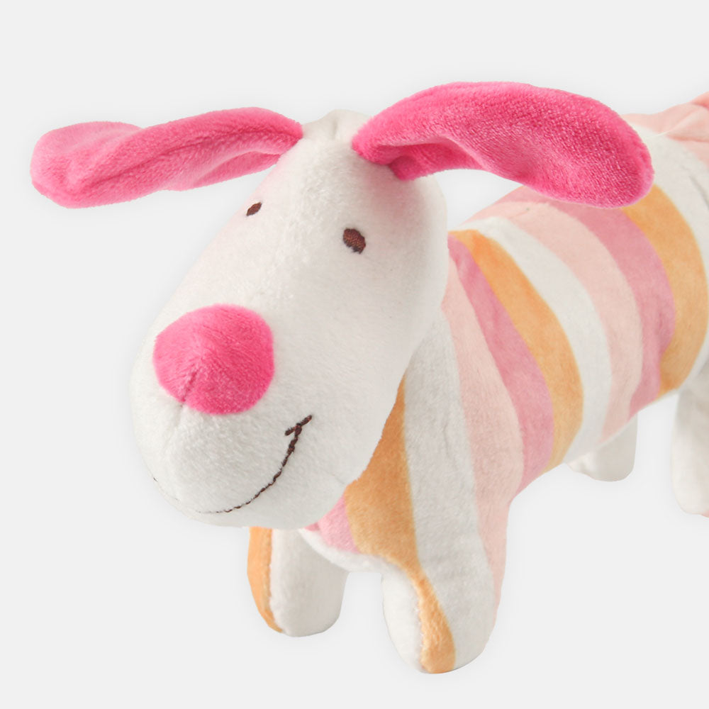 STUFF TOY PINK MUSICAL DOG