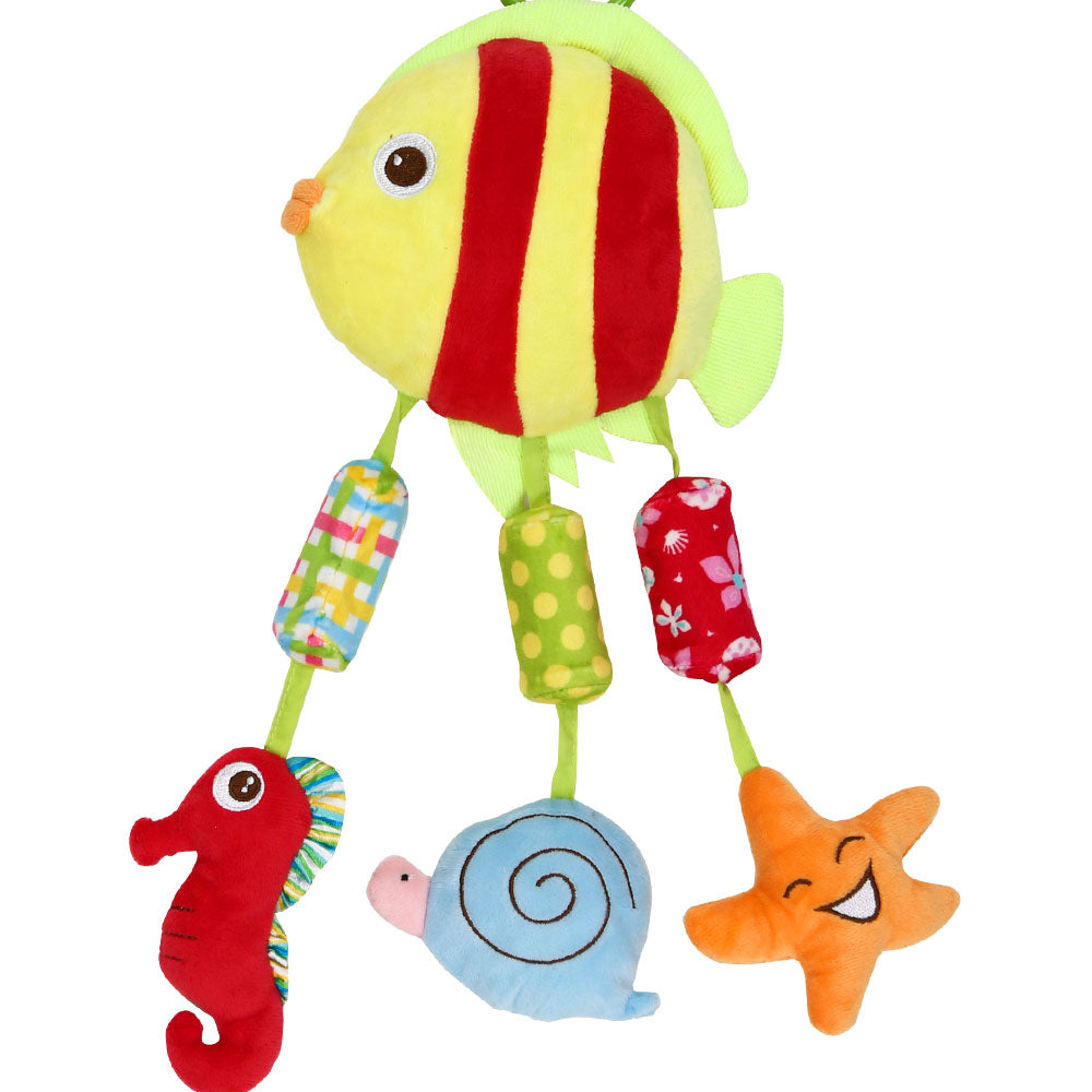 STUFF TOY YELLOW FISHY PLUSH RATTLING