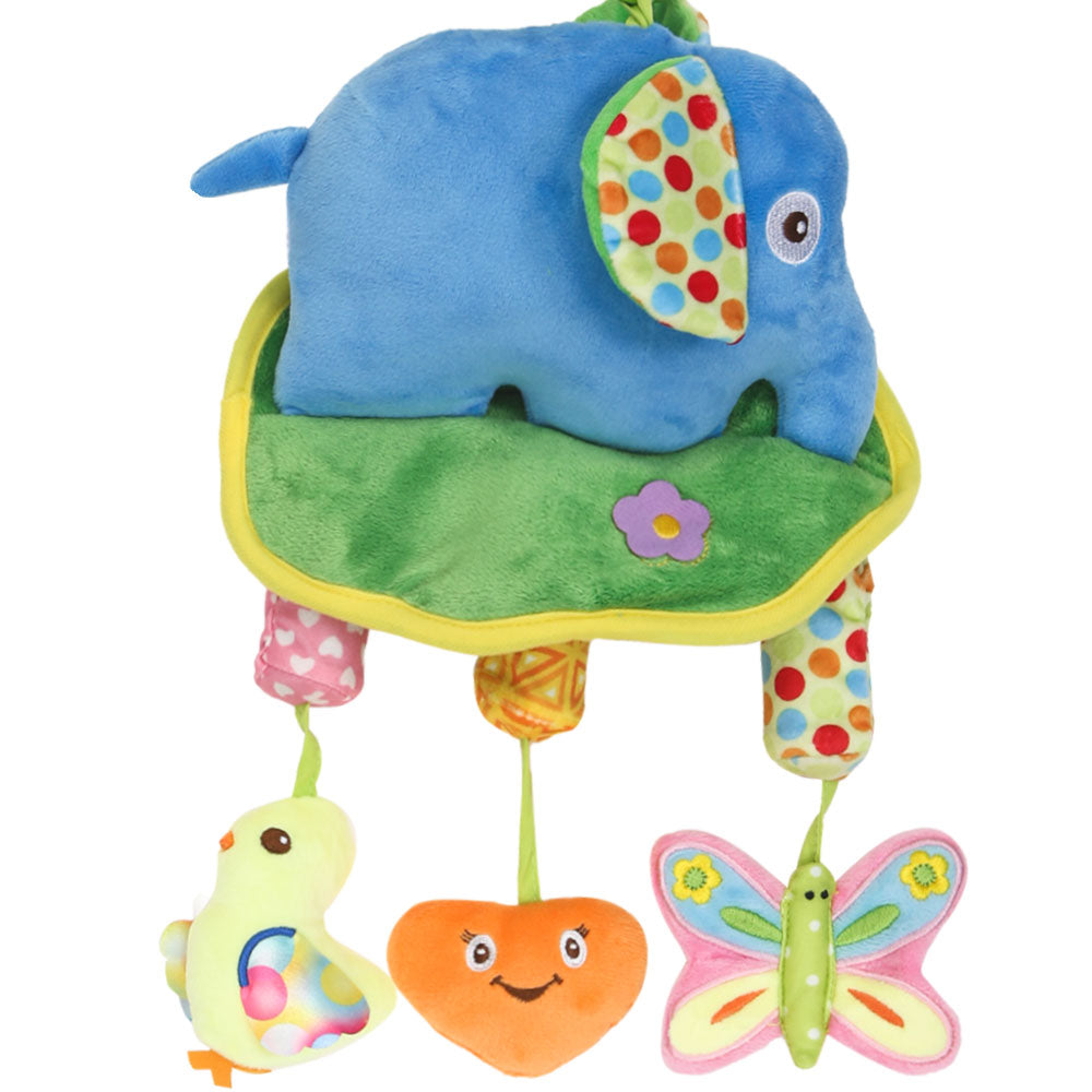 STUFF TOY BLUE JUMBO THE ELEPHANT PLUSH RATTLING