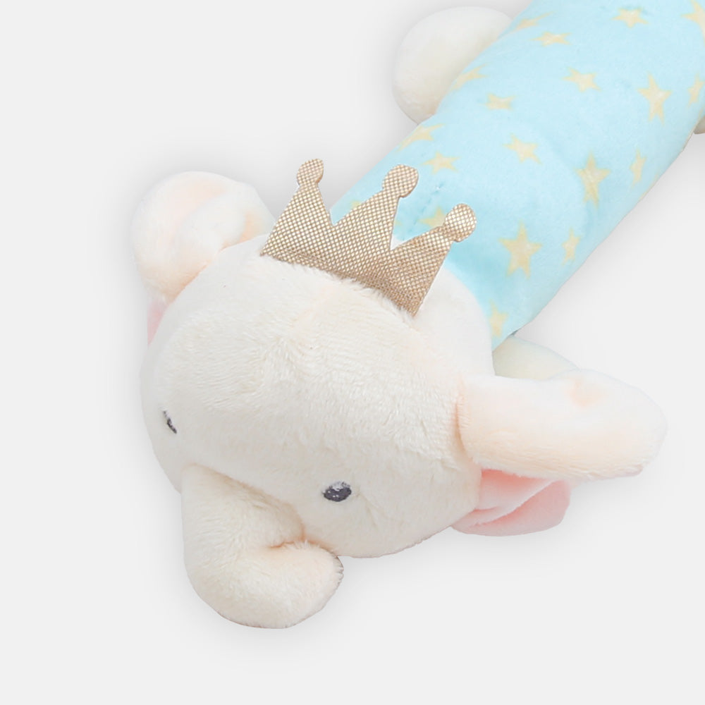STUFF TOY WHITE & TURQUOISE STARRY ELEPHANT MUSICAL