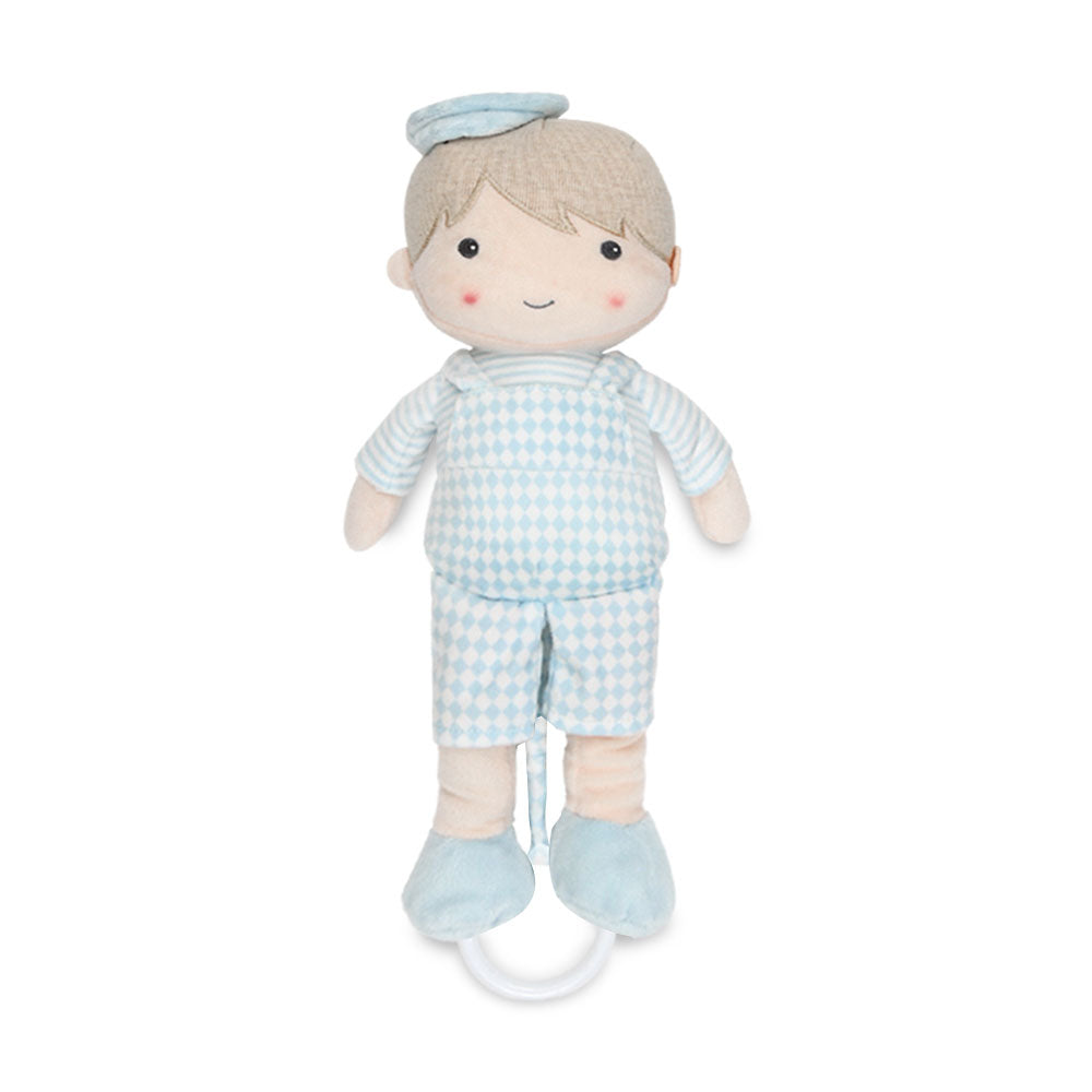 STUFF TOY BLUE HANDSOME LITTLE BOY MUSIC PLUSH