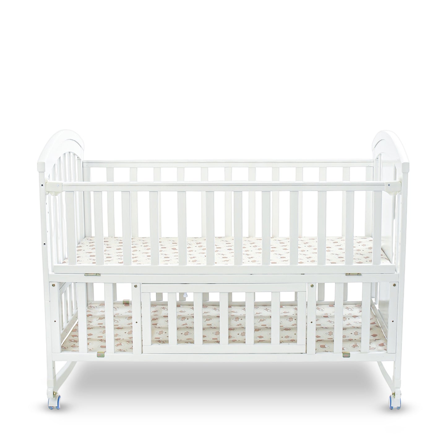 BABY WOODEN COT WHITE COZY DREAMER CONVERTIBLE