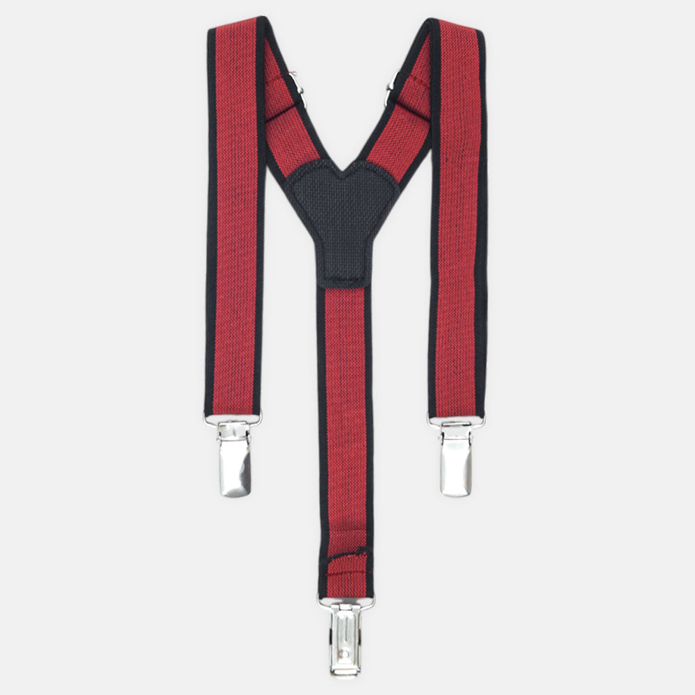 SUSPENDER WITH BOW RED